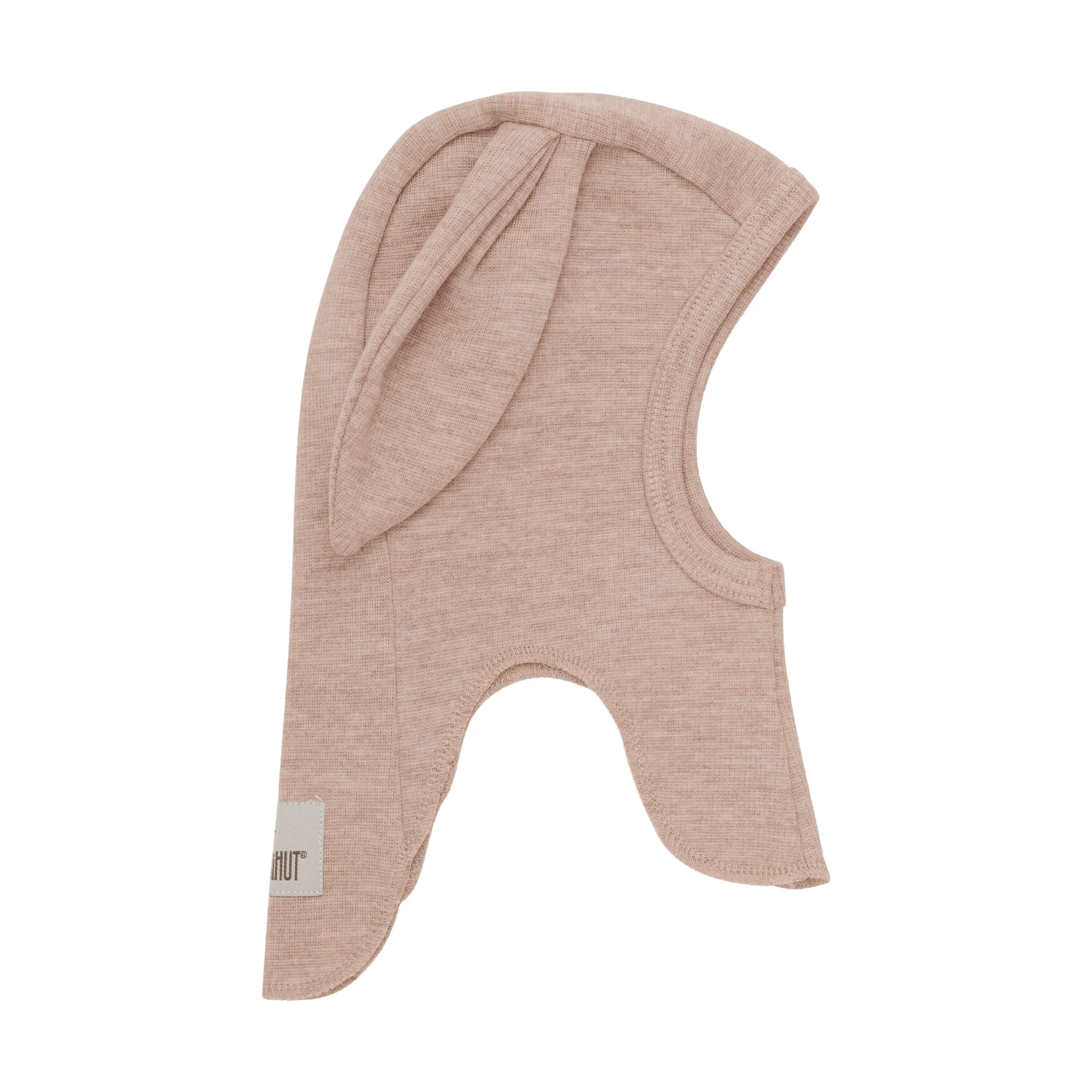 Huttelihut - Balaclava Ears Wool Rib - Mahogany Rose