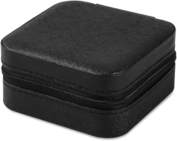Jewelry Box, Portable Jewelry Storage Organiser Box for earrings, necklace and ring (White or Black)