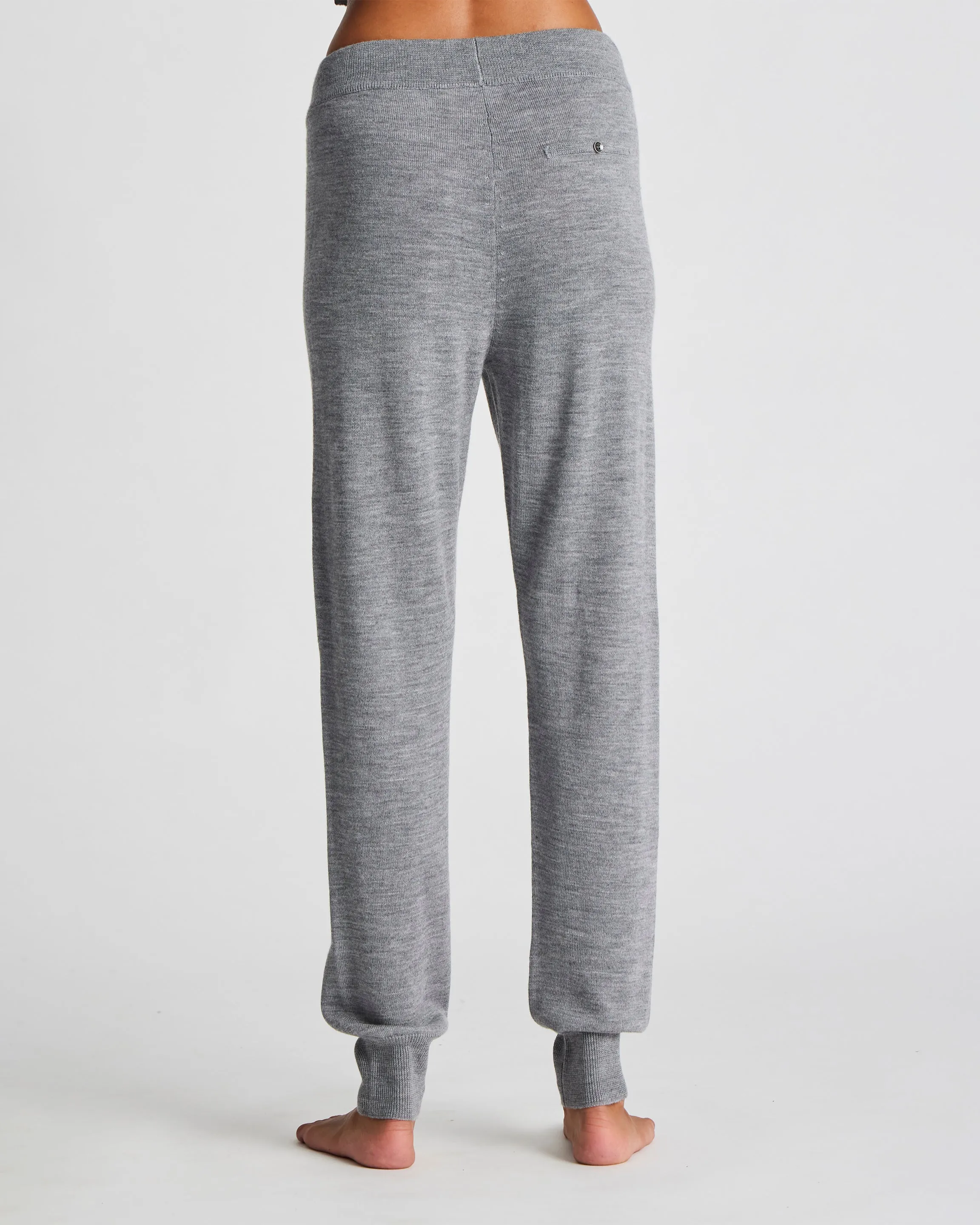 Karina Merino Pant - Light Grey Melange