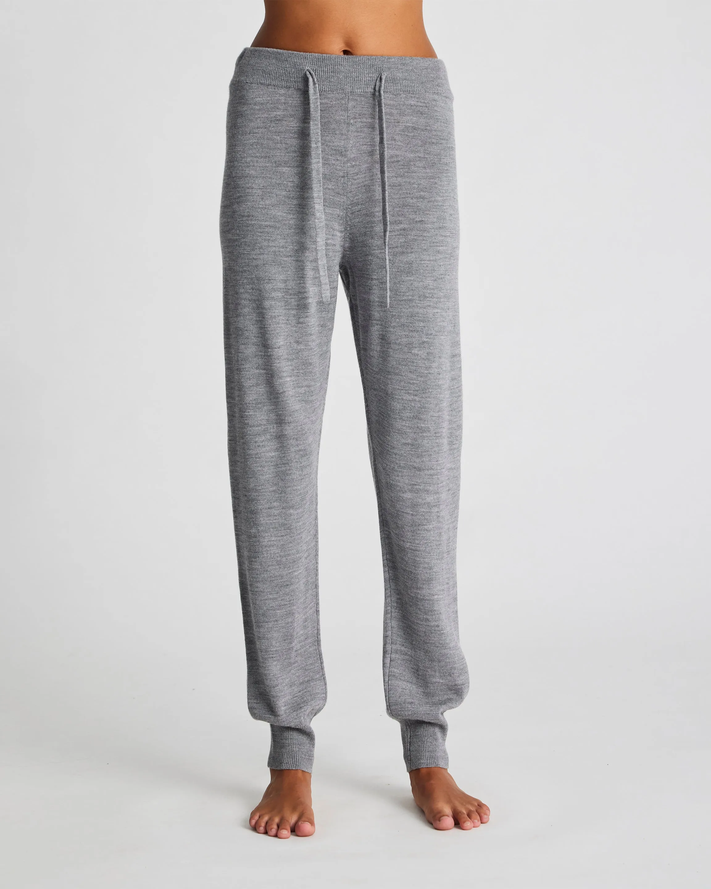Karina Merino Pant - Light Grey Melange