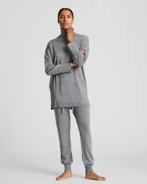 Karina Merino Pant - Light Grey Melange