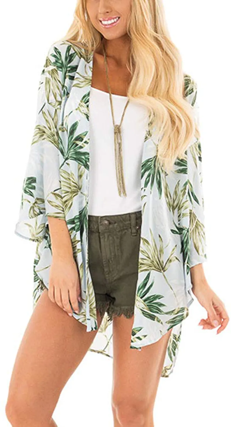 Lacozy Women's Open Front Long Knit Cardigan Draped Snap Buffalo Plaid Shirt Kimono Cardigan Sweater