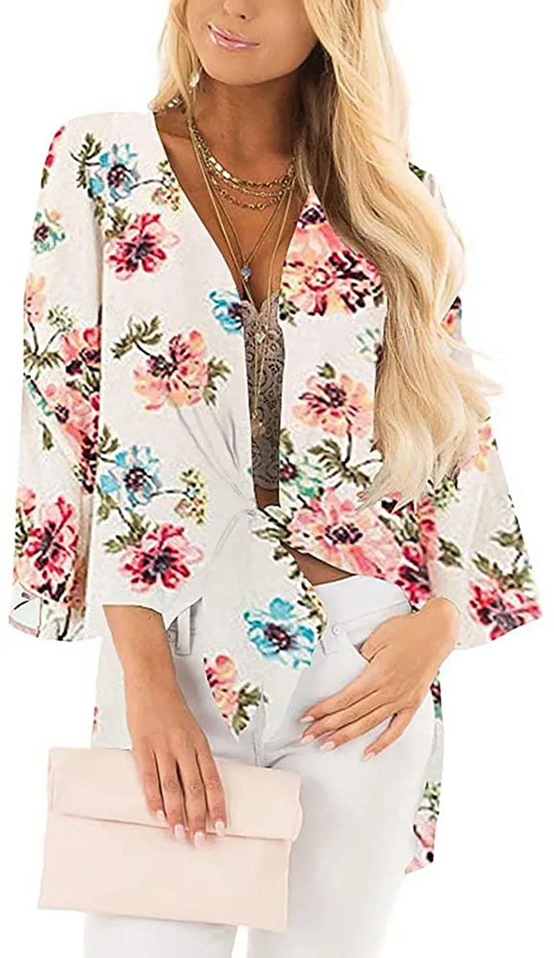 Lacozy Women's Open Front Long Knit Cardigan Draped Snap Buffalo Plaid Shirt Kimono Cardigan Sweater