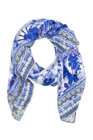 LARGE SQUARE SCARF THE FAN SEA