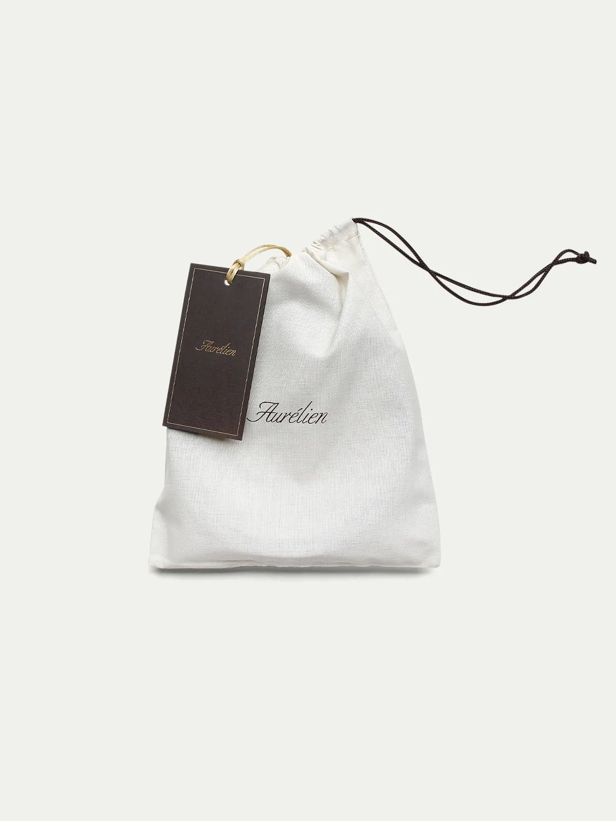 Light Beige Woven Wool-Suede Belt