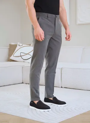 Lightweight tapered trousers - Light grey