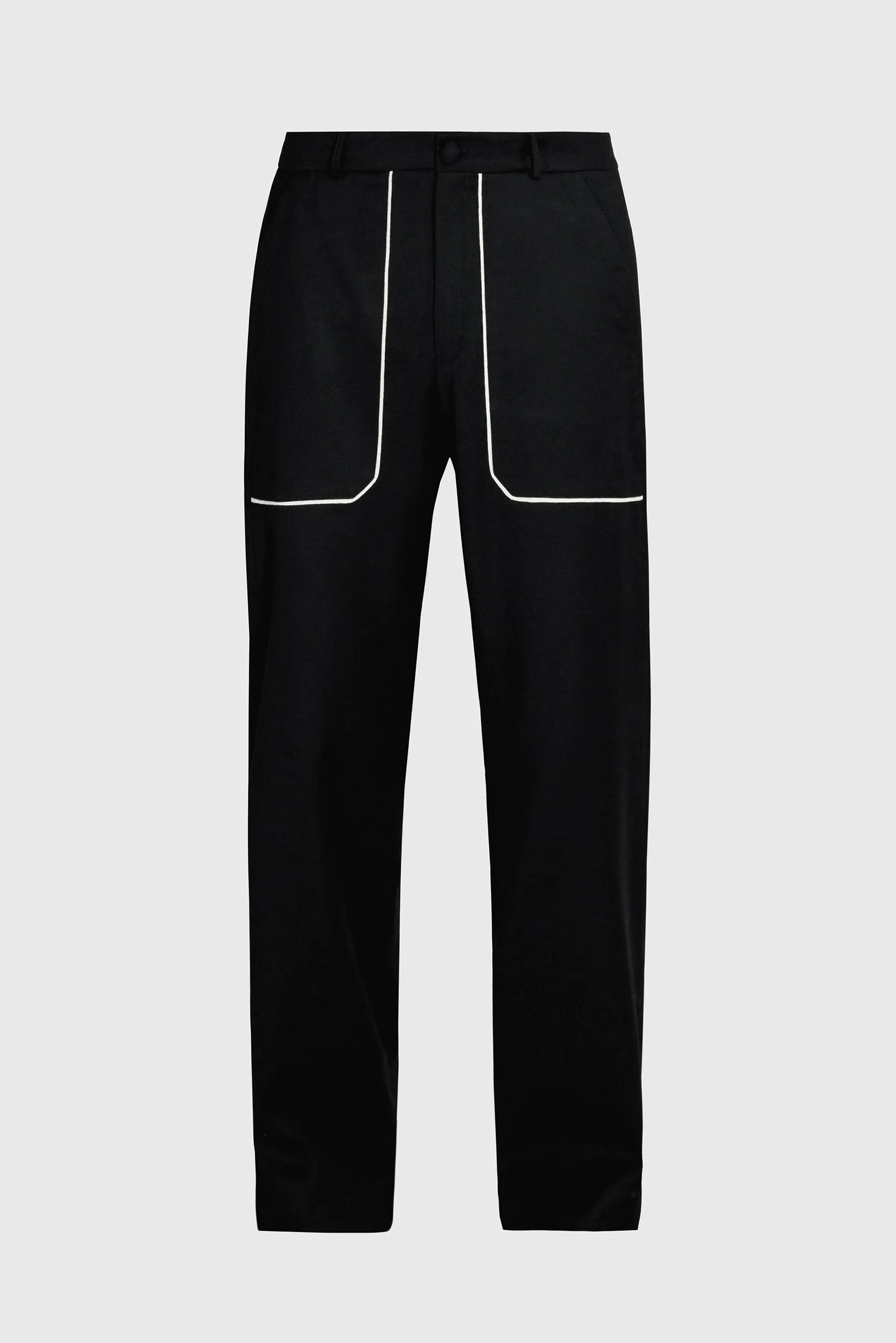 Long Trousers - Black Wool