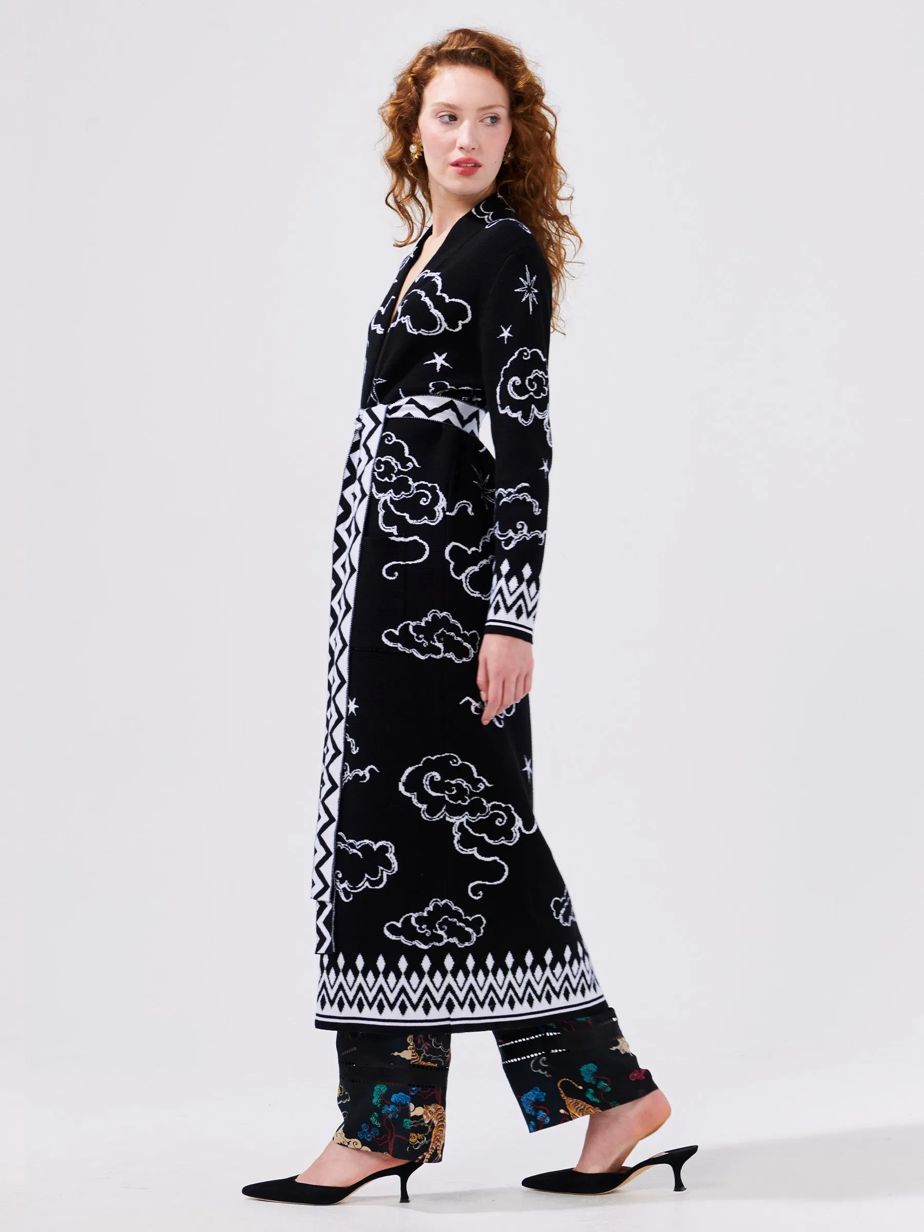 Lucky Clouds Cotton Jacquard Duster