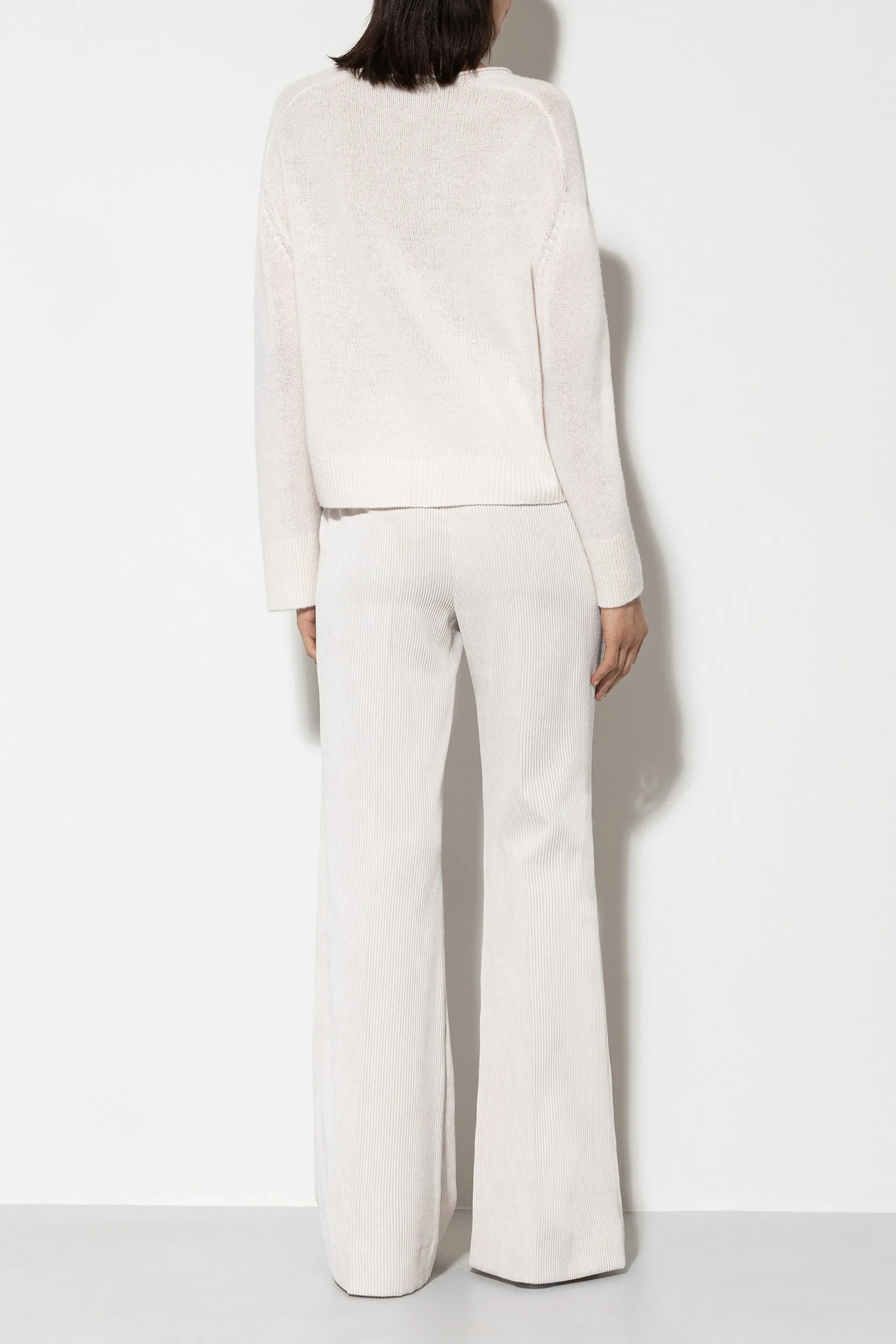 LUISA CERANO Cream Corduroy Trousers
