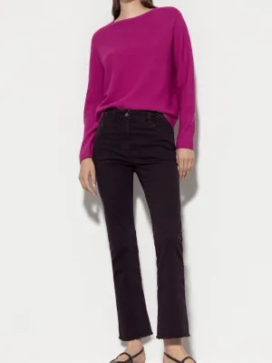 Luisa Cerano Women's Authentic Twill Denim Jeans In Burgundy 608620 3675 Col 8803