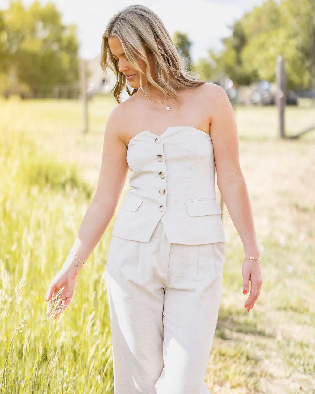 MARILYN BUTTON TUBE TOP
