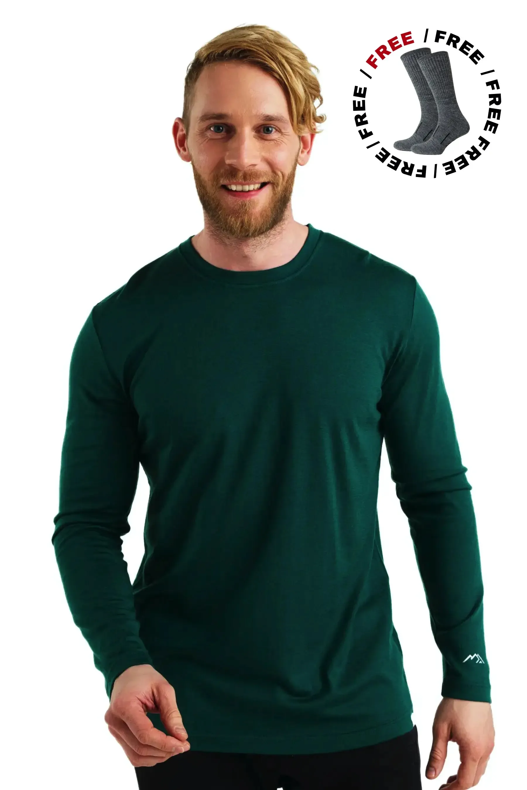 Men's Merino Long Sleeve 165 Forest Green