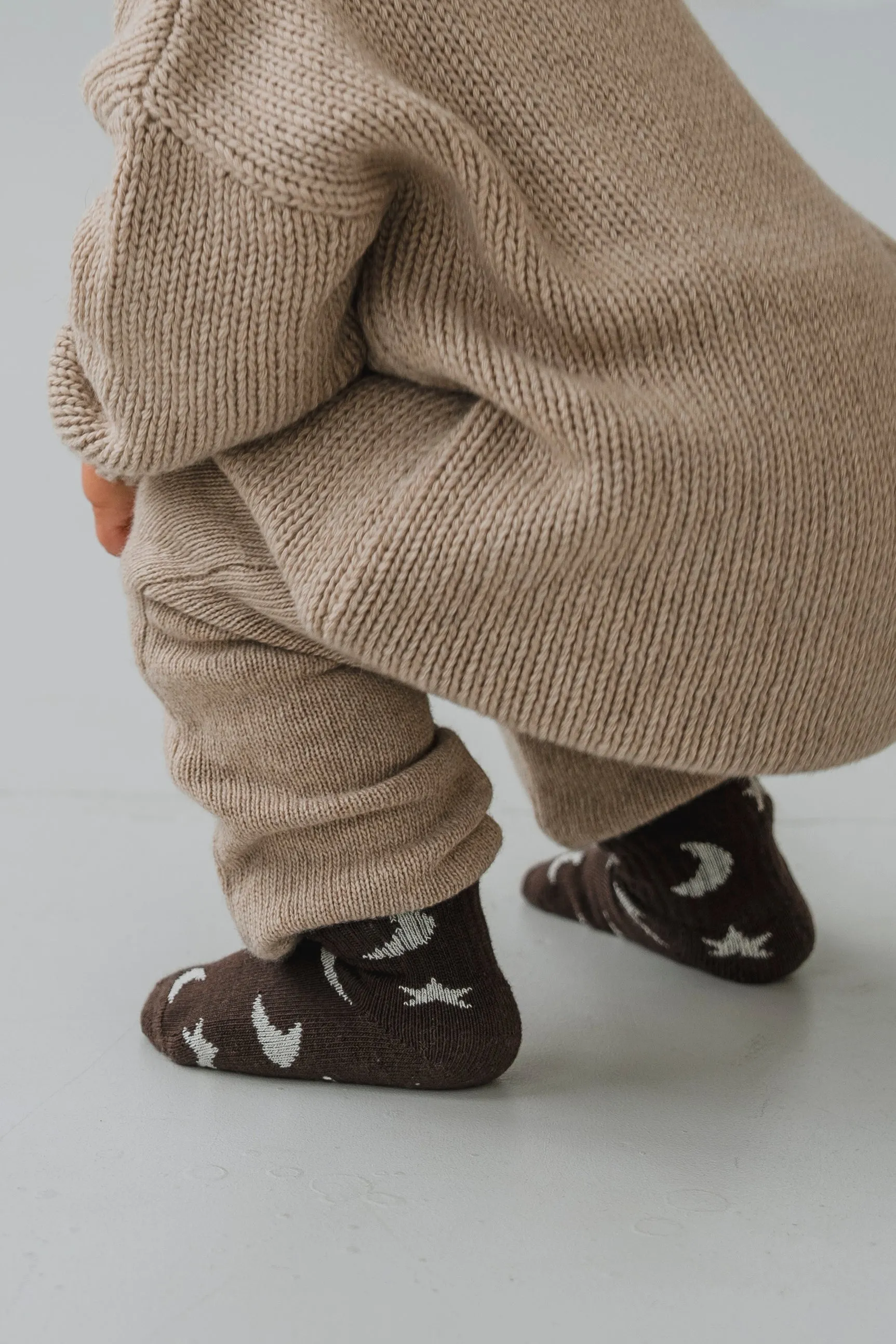MERINO WOOL KNIT LEGGINGS TRUFFLE (cashmere blend)