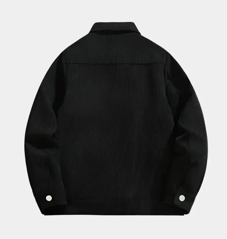 Minimalist Corduroy Sherpa Jacket - Cross & Crown