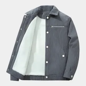 Minimalist Corduroy Sherpa Jacket - Cross & Crown