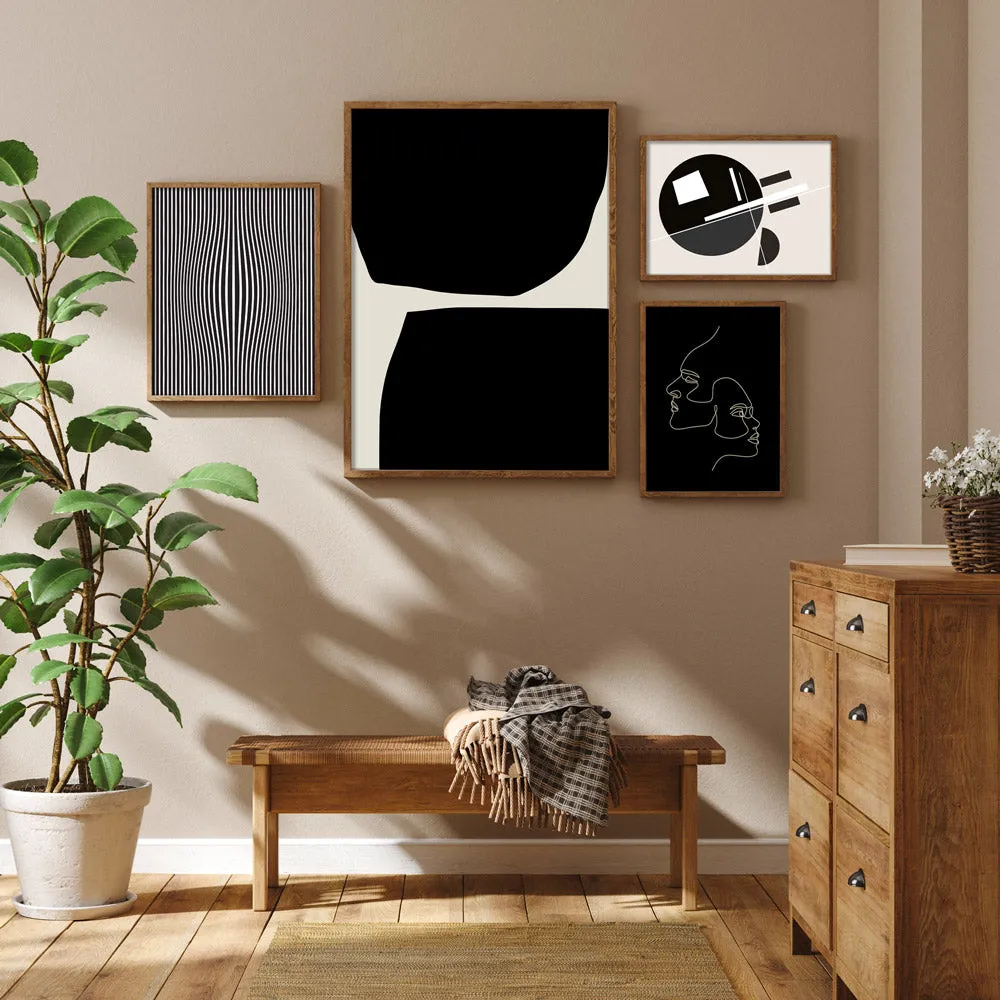 Monochrome Modernity Gallery Wall Set of 4