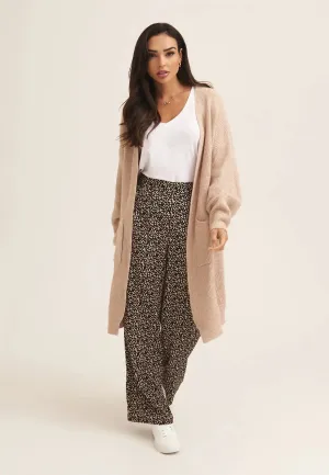 Multi Animal Print Wide Leg Trousers