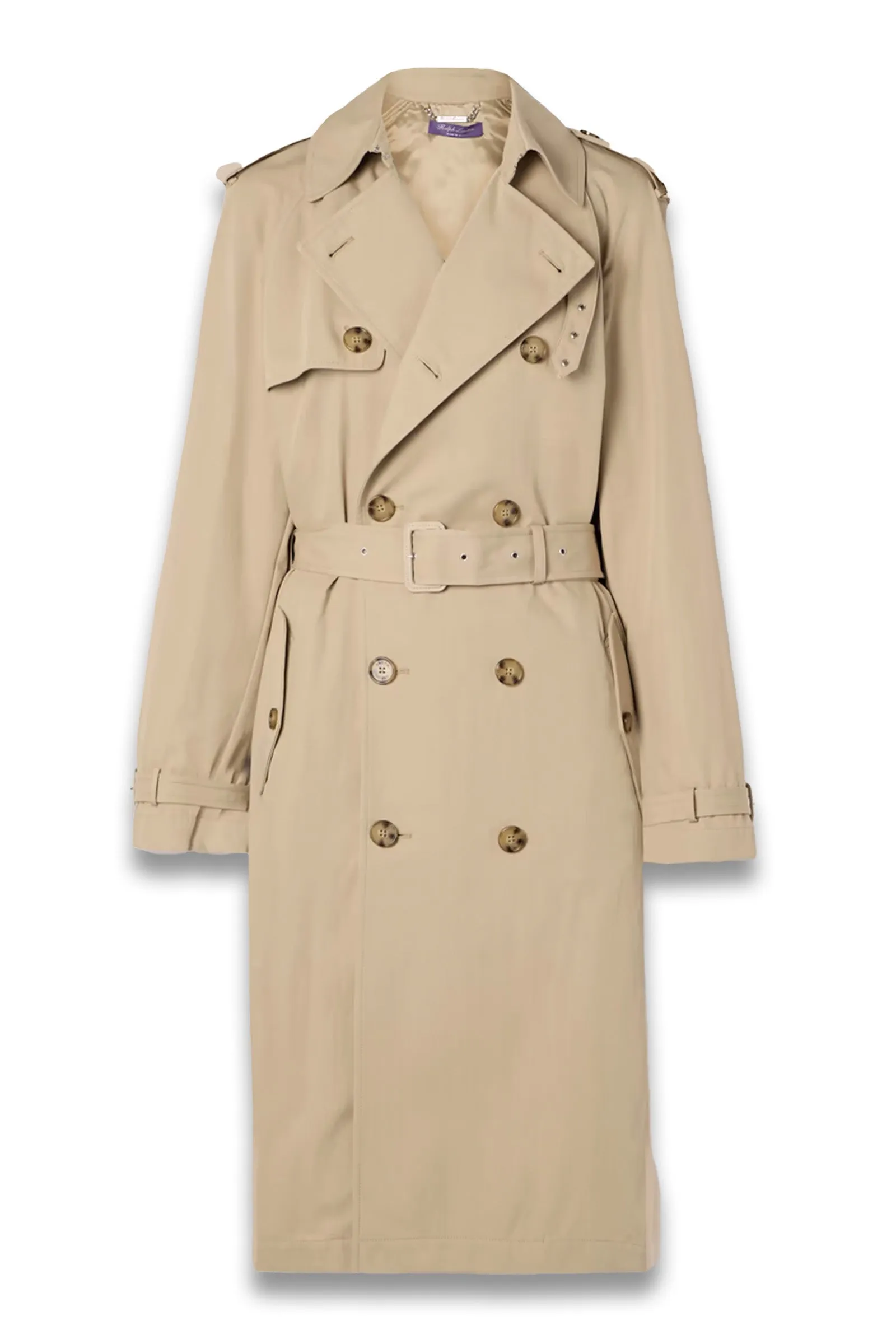 Niles Belted Double-breasted Cotton-blend Twill Trench Coat