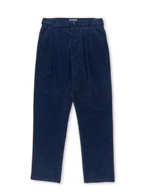 Oliver Spencer Belted Trousers Whitton Cord Navy