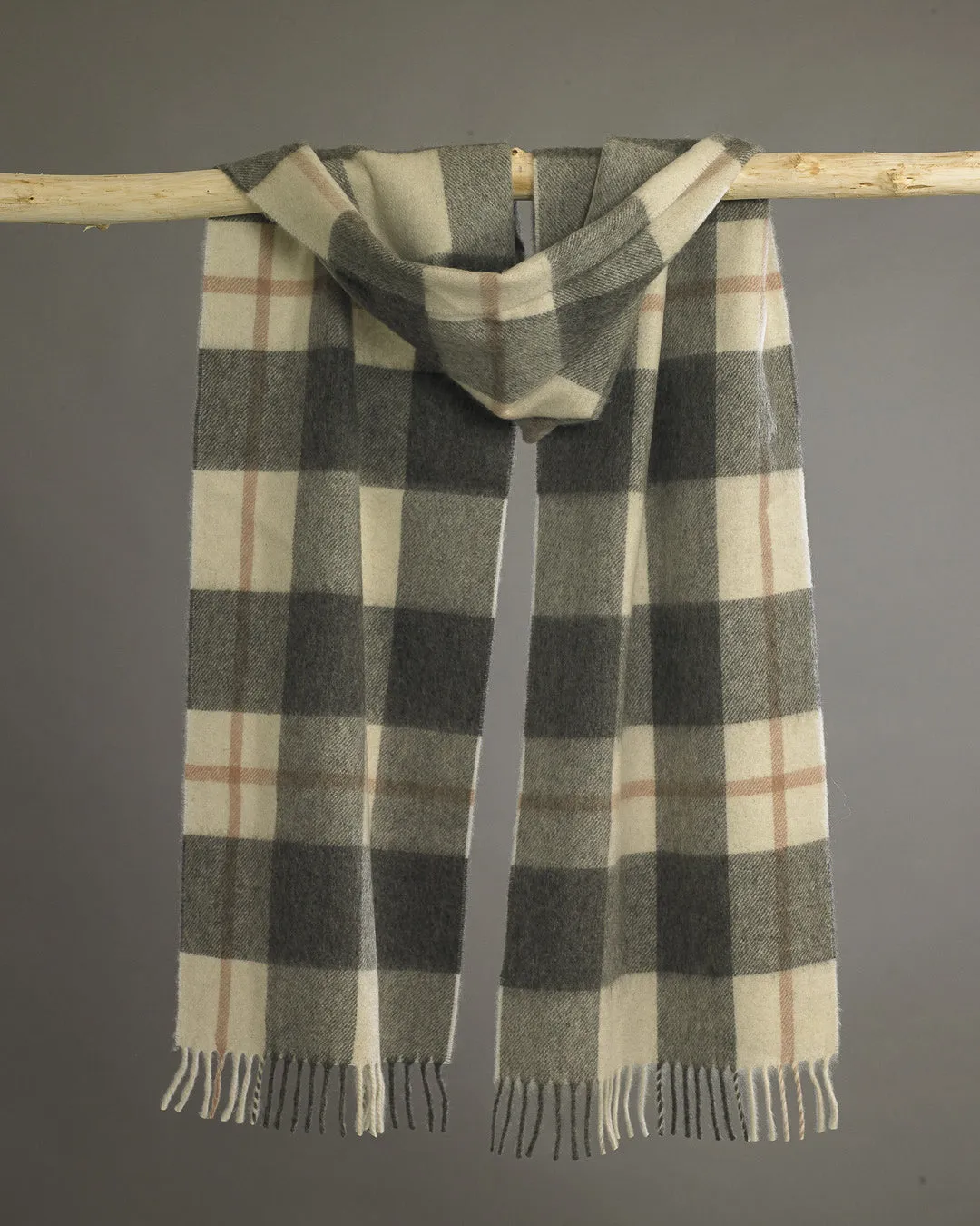 Pastels Plaid Wide Cashmere Scarf