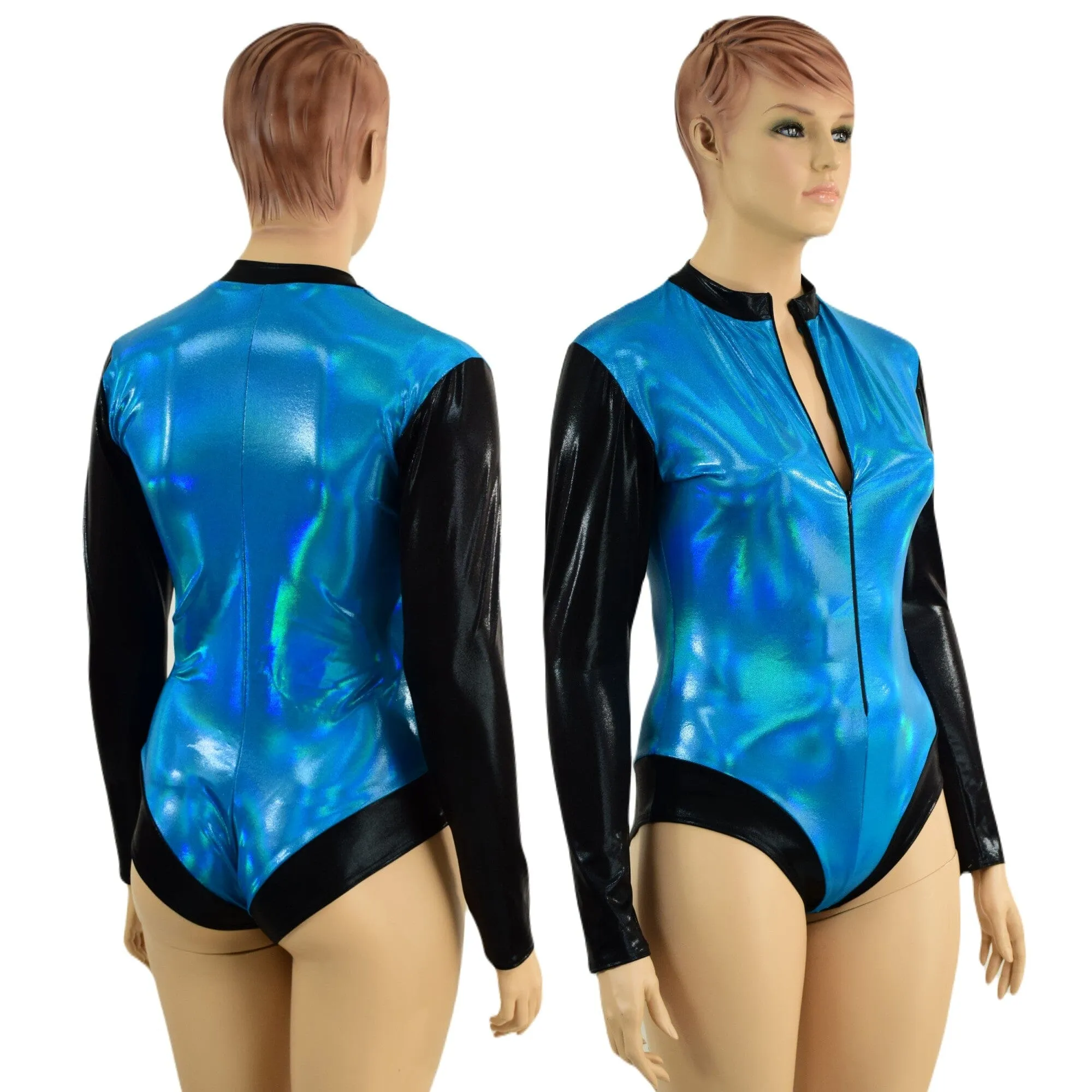 Peacock Stella Romper with Black Mystique Color Blocking