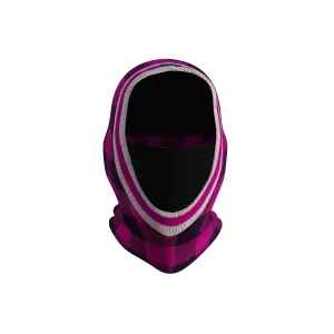 Pook Ninja - Pink Plaid and Black Double Layer Polar Fleece Balaclava