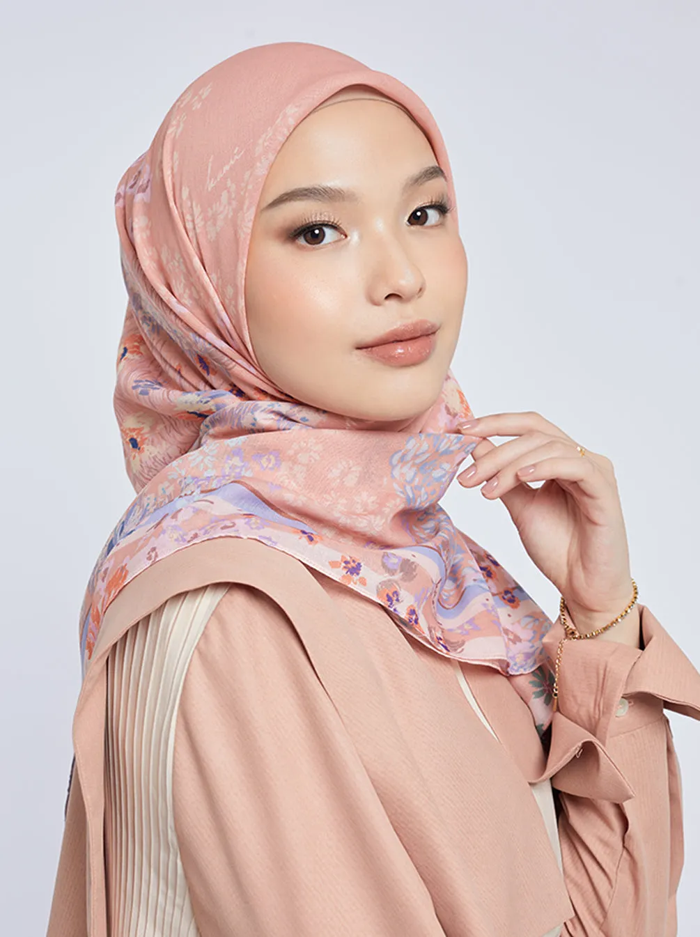 PRIMAVERA SIGNATURE SCARF PEACH
