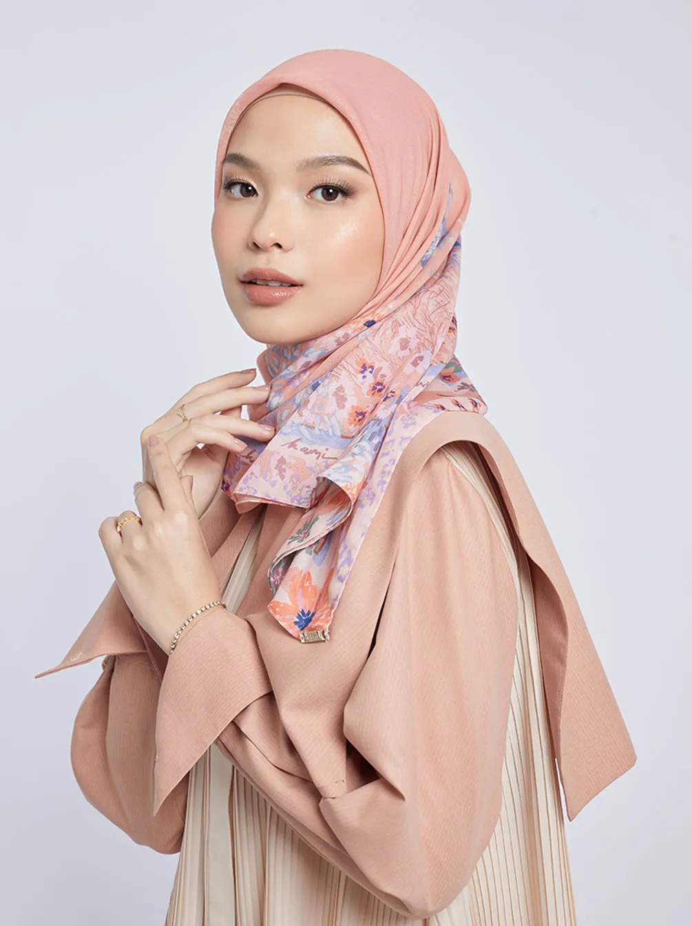 PRIMAVERA SIGNATURE SCARF PEACH