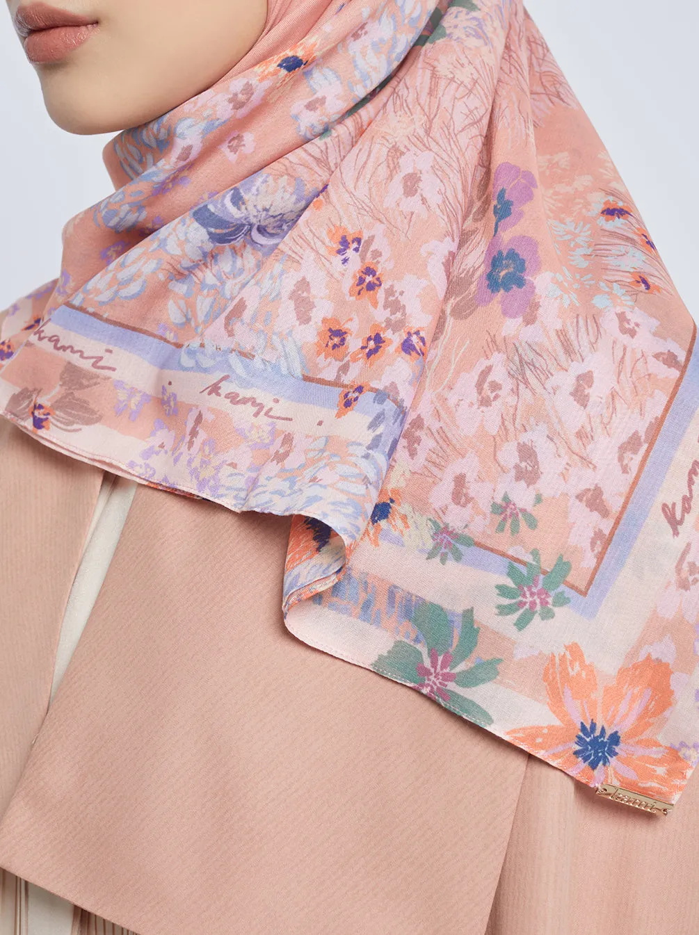 PRIMAVERA SIGNATURE SCARF PEACH