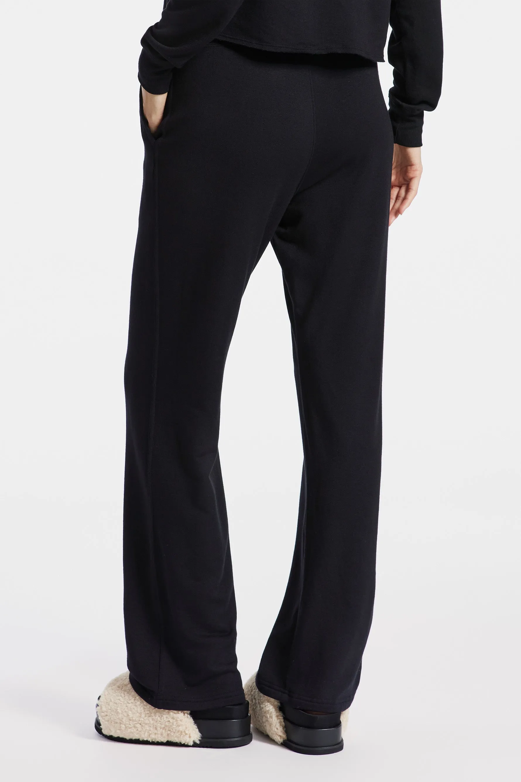 Raven Fleece Full Length Sweatpant - Black