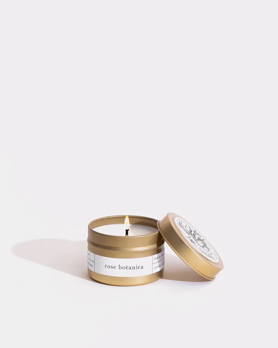 Rose Botanica Gold Travel Candle