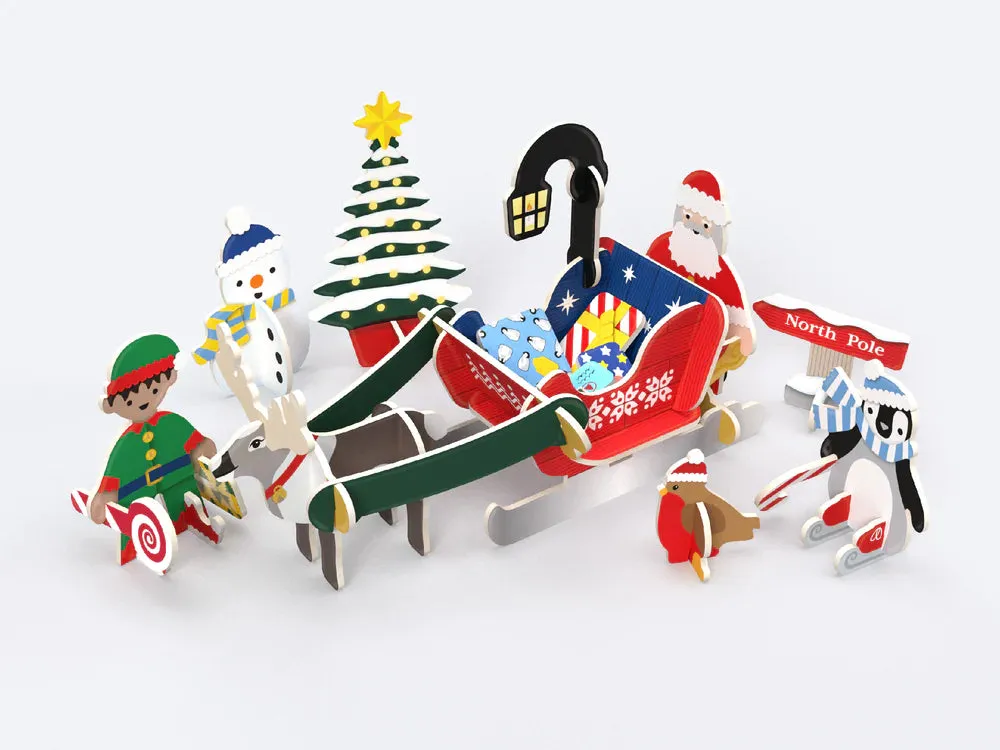 Santa's Midnight Sleigh Ride Pop-out Playset by Play Press