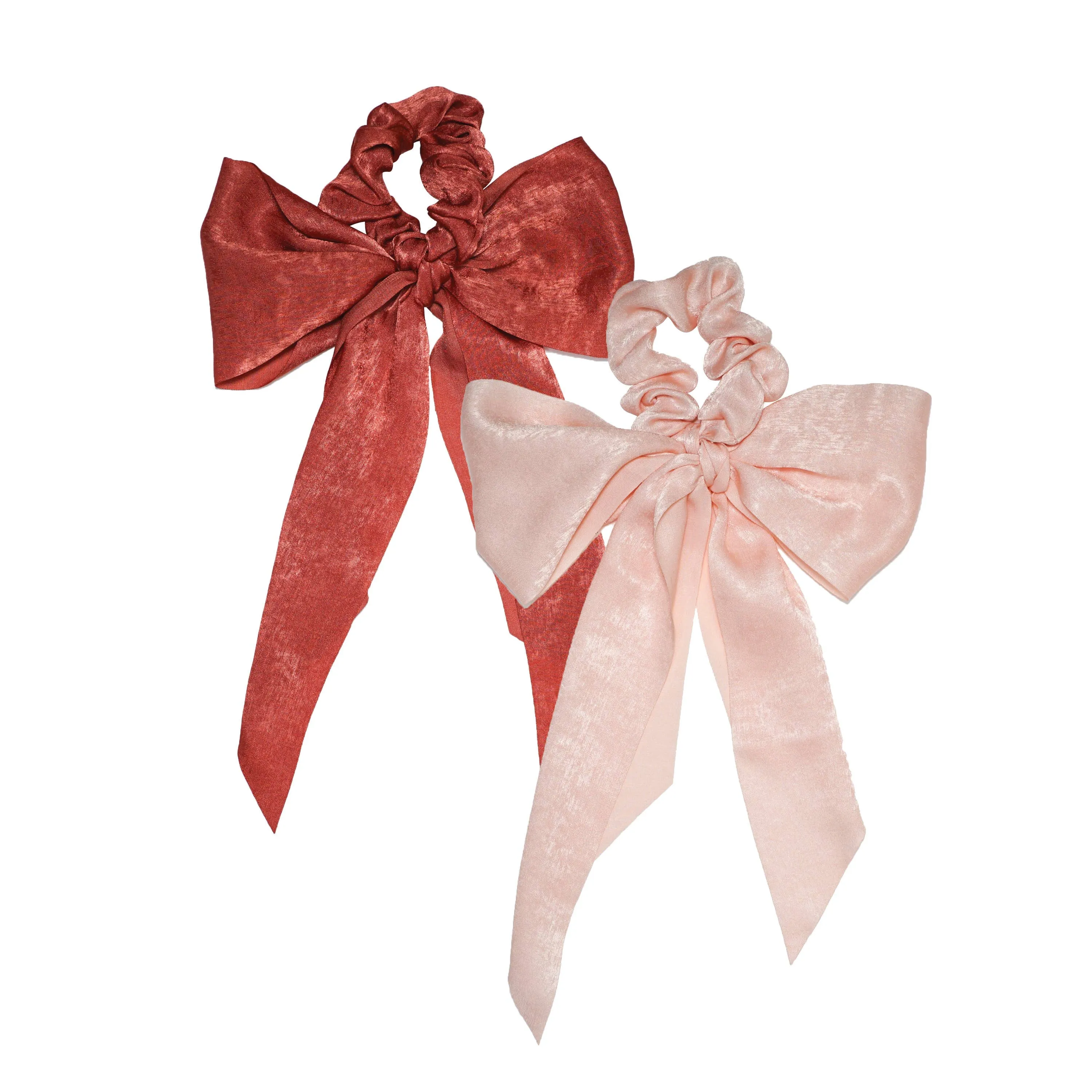 SATIN BOW SCARF SCRUNCHIES