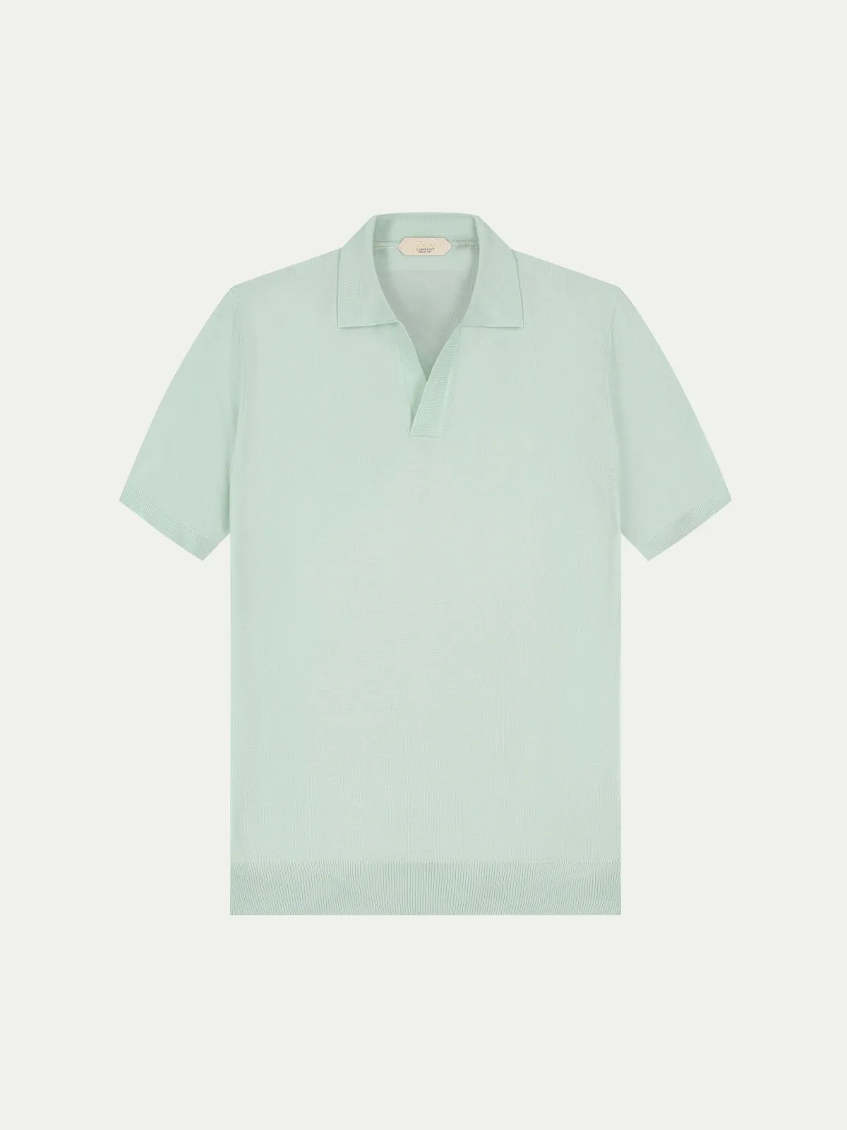Shortsleeve Buttonless Polo Light Green