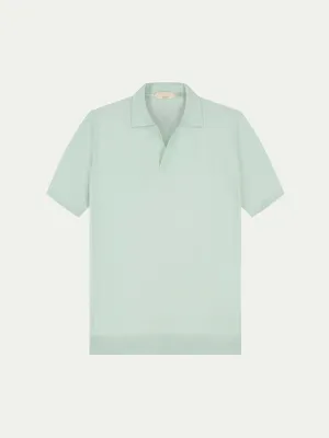 Shortsleeve Buttonless Polo Light Green