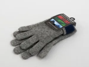 Silver Women's Two Tone Gloves Possum Merino Wool - NX688