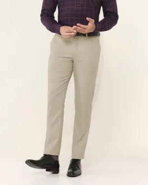 Slim Comfort B-95 Formal Beige Textured Trouser - Wall Slim Comfort B-95 Formal Beige Textured Trouser - Wall