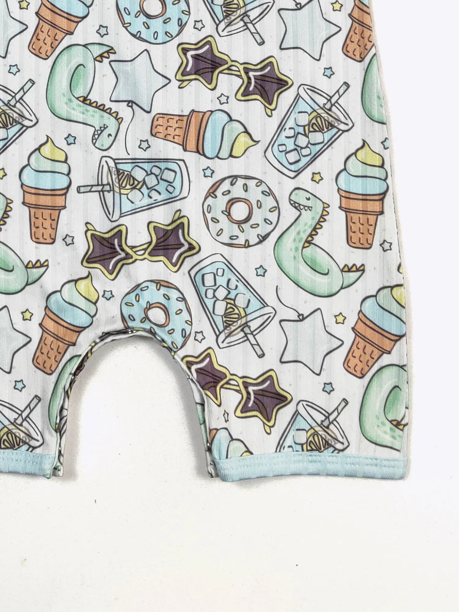 Soaking in summer boy's shorties romper