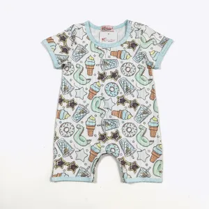 Soaking in summer boy's shorties romper