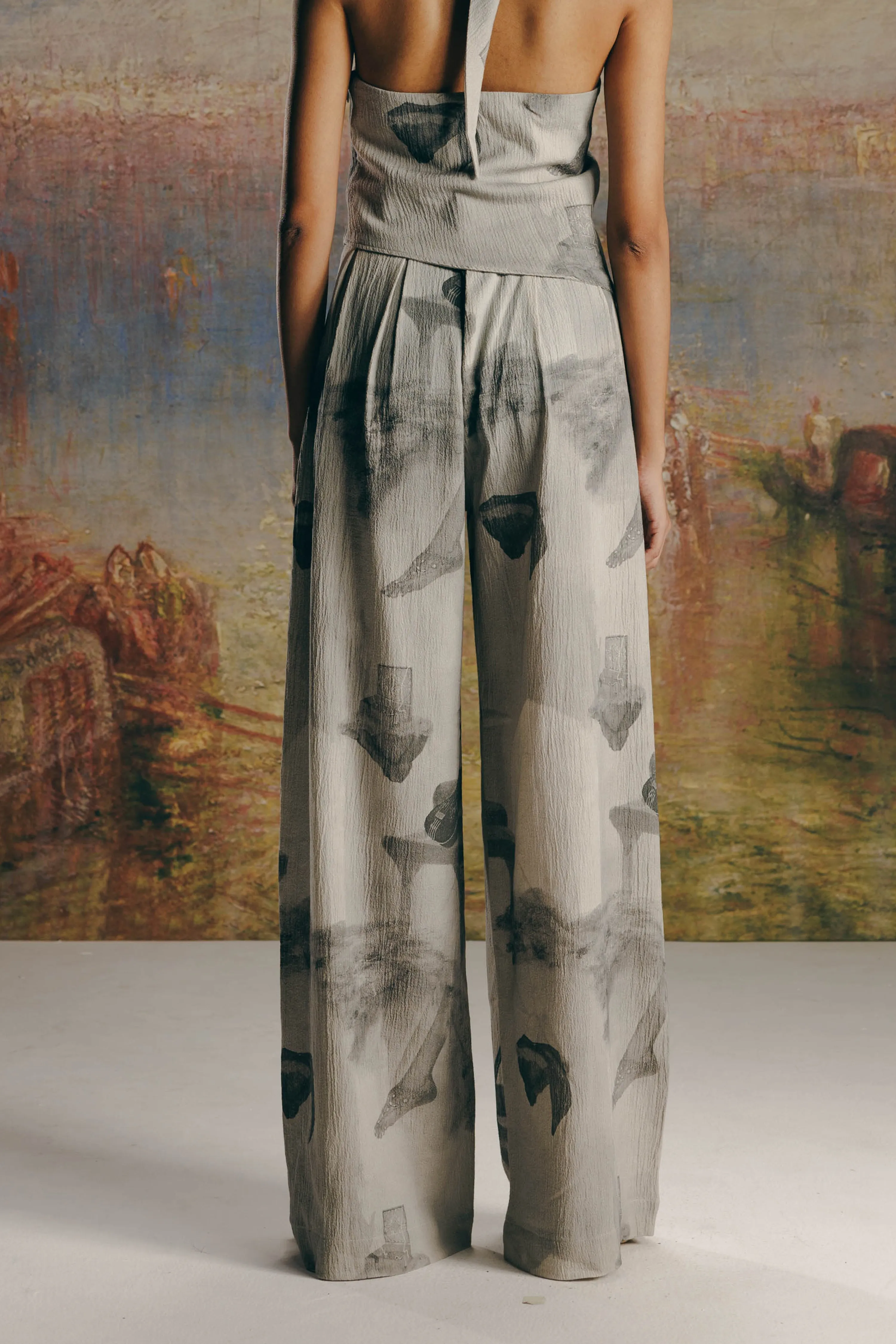 Surrealist Crepe Bollywood Pants