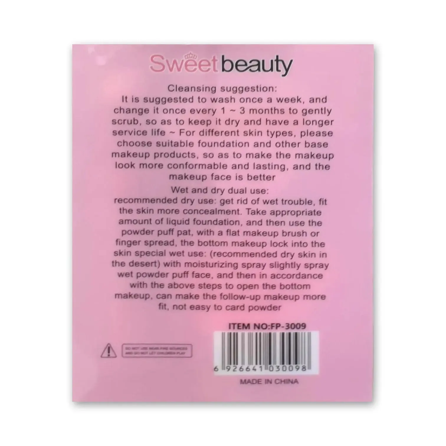 Sweet  Beauty Makeup Sponge and Brush Set