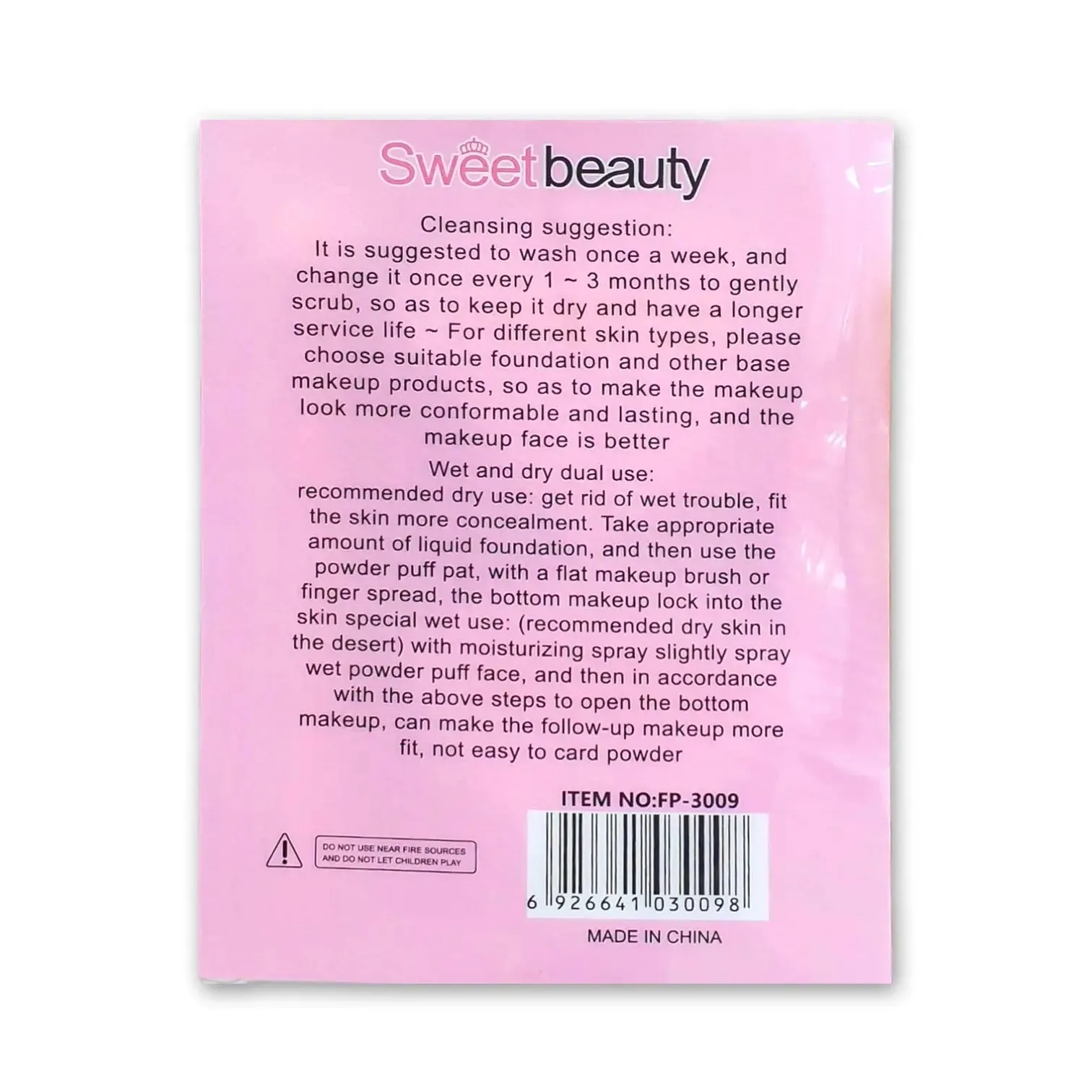 Sweet  Beauty Makeup Sponge and Brush Set