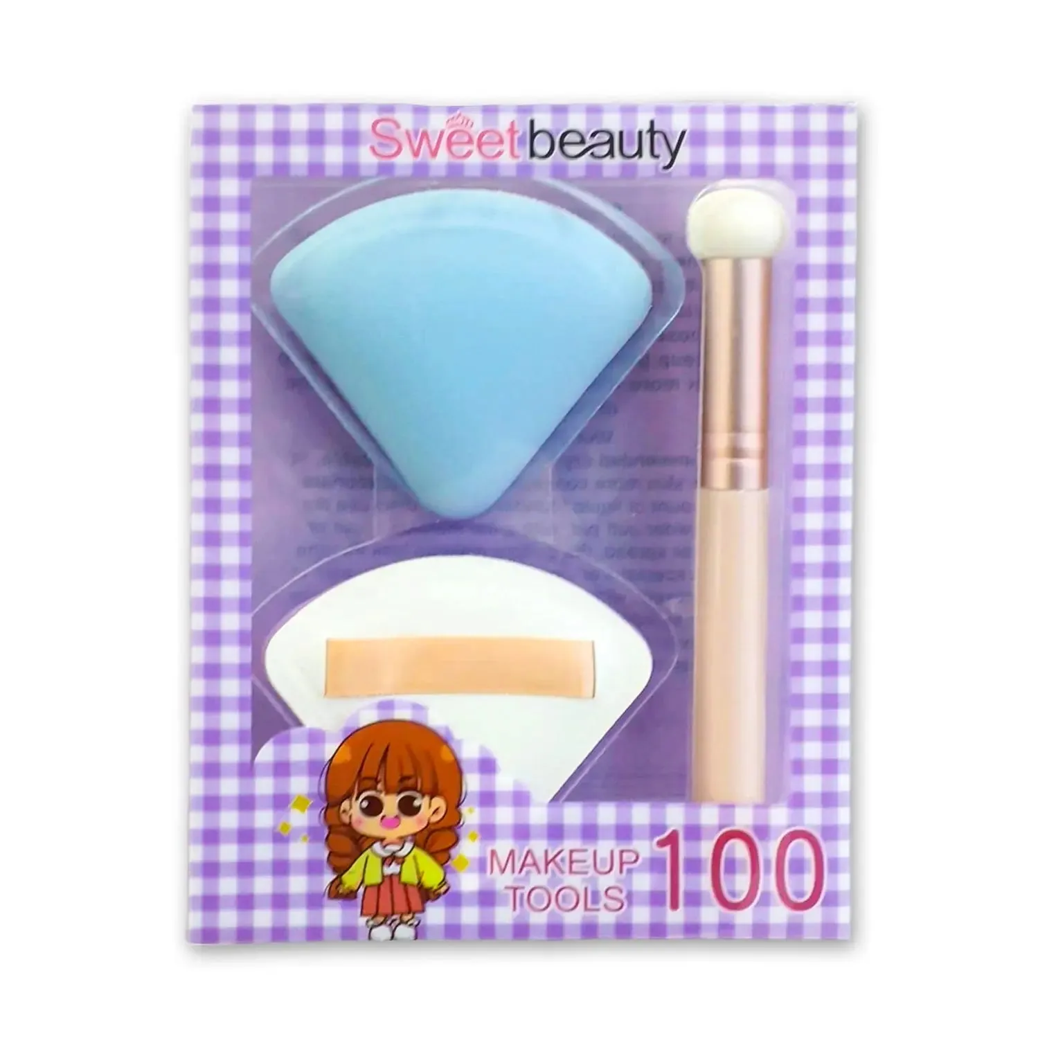 Sweet  Beauty Makeup Sponge and Brush Set