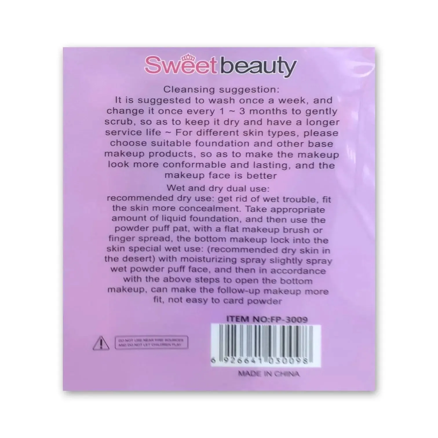 Sweet  Beauty Makeup Sponge and Brush Set