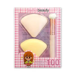 Sweet  Beauty Makeup Sponge and Brush Set