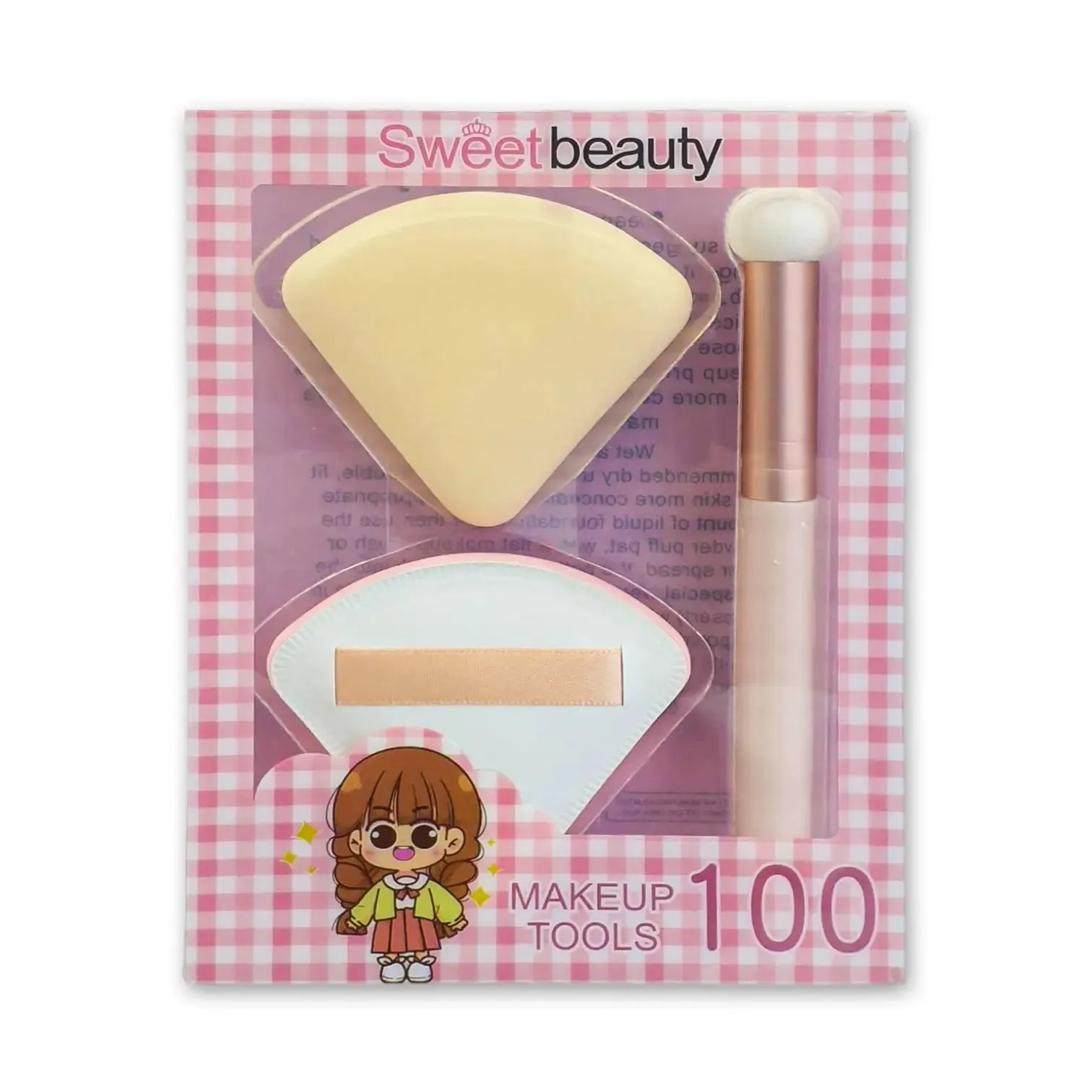 Sweet  Beauty Makeup Sponge and Brush Set