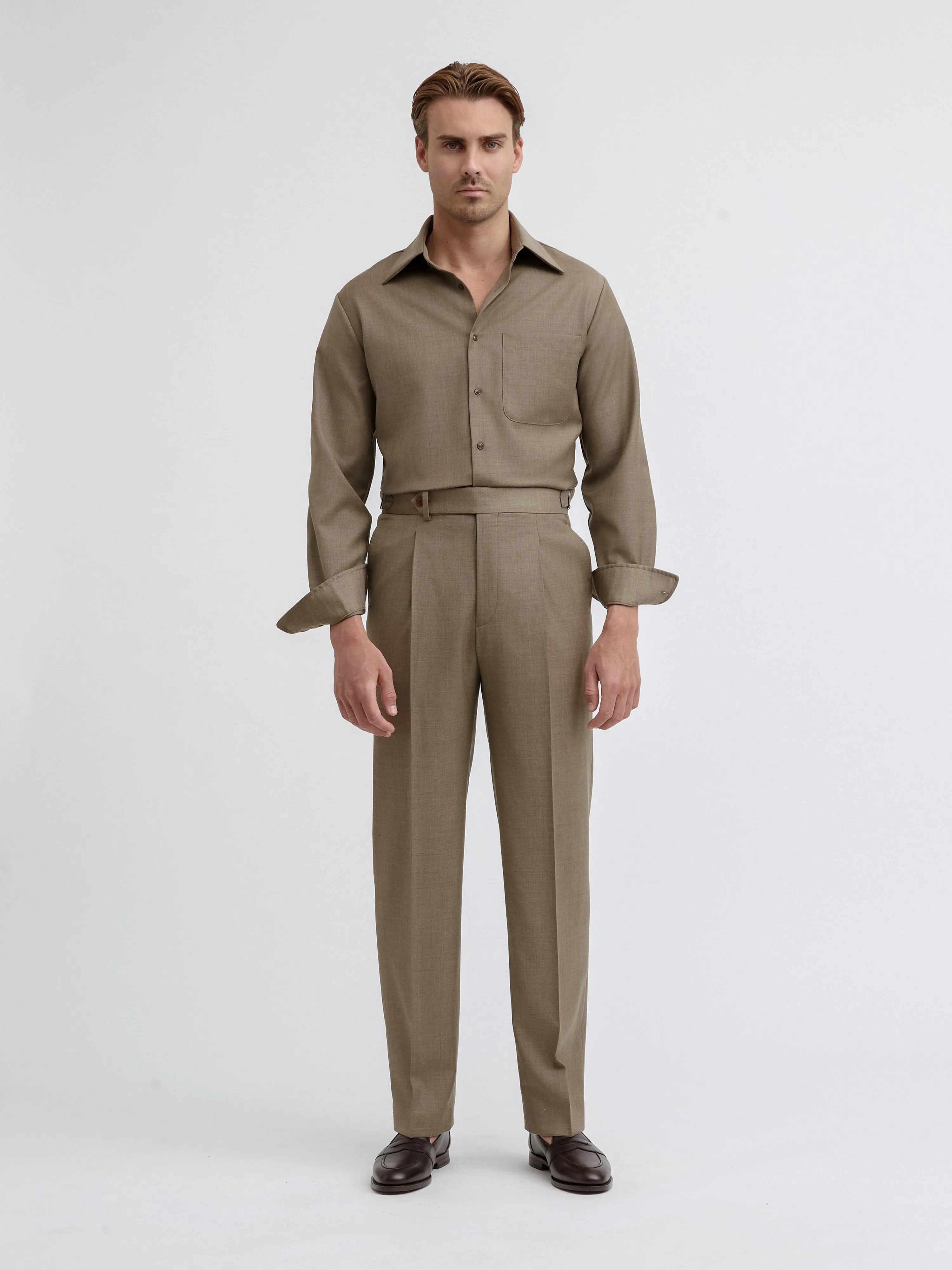 Taupe S130 Wool Suit