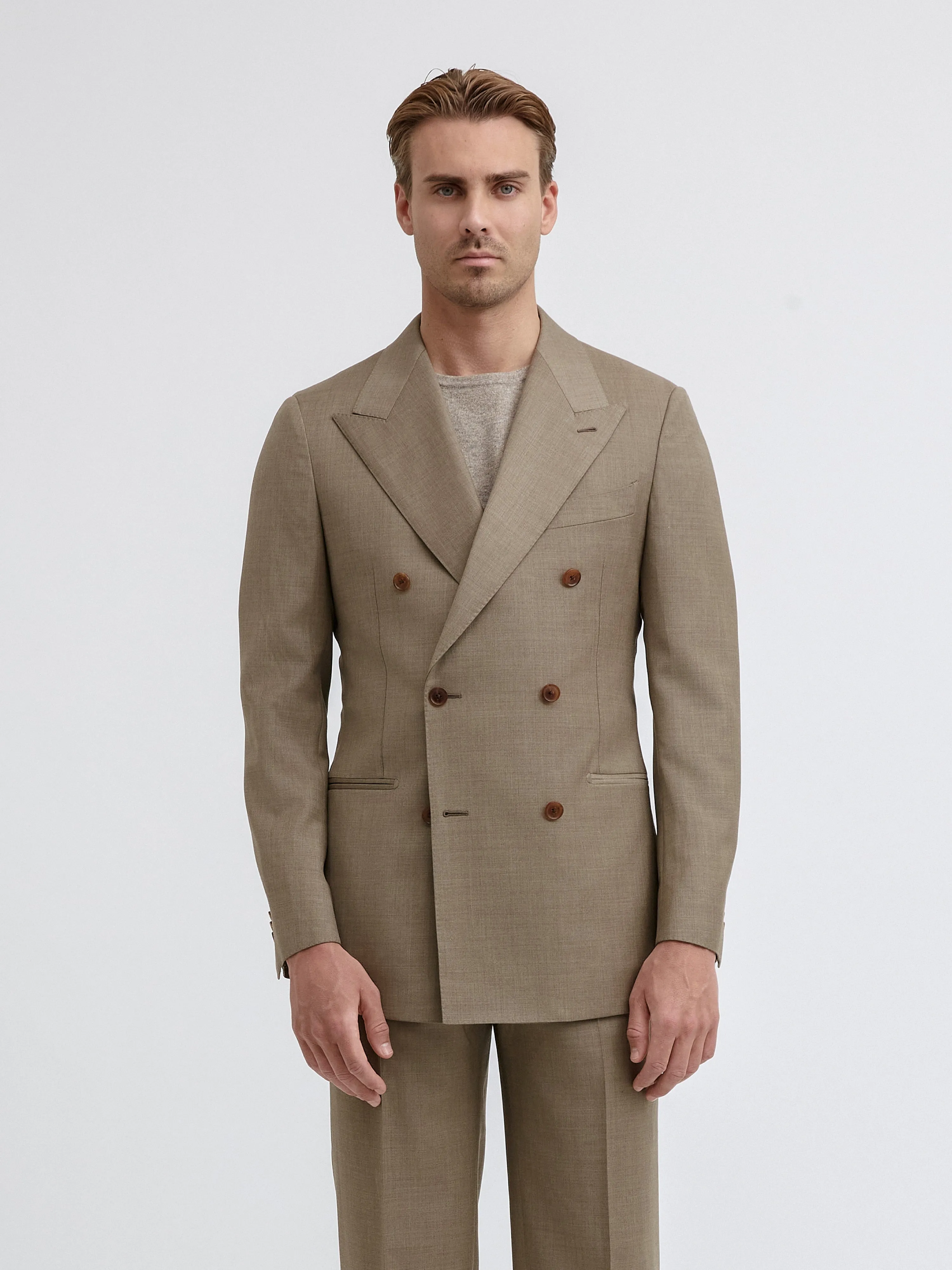 Taupe S130 Wool Suit