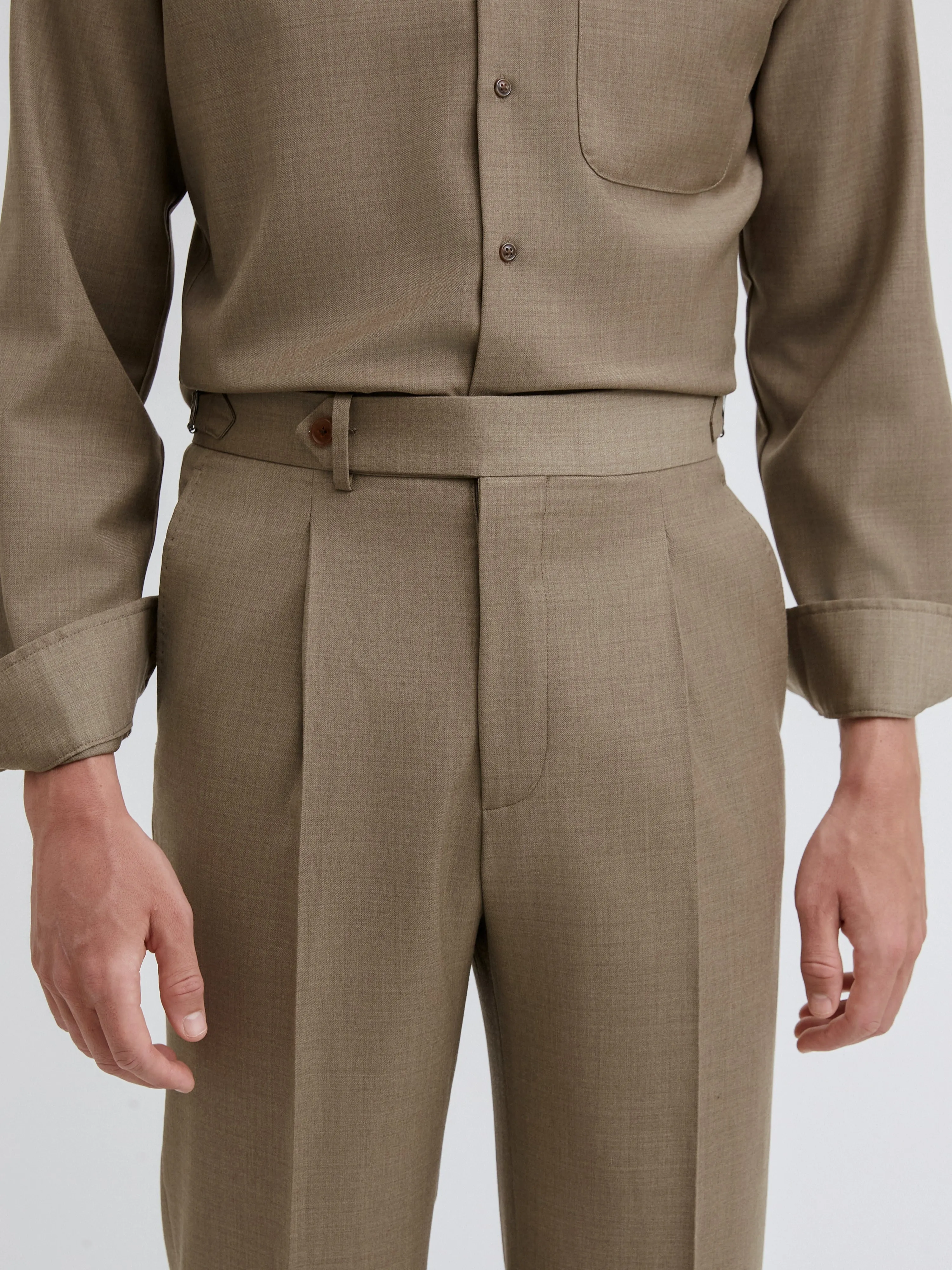 Taupe S130 Wool Suit