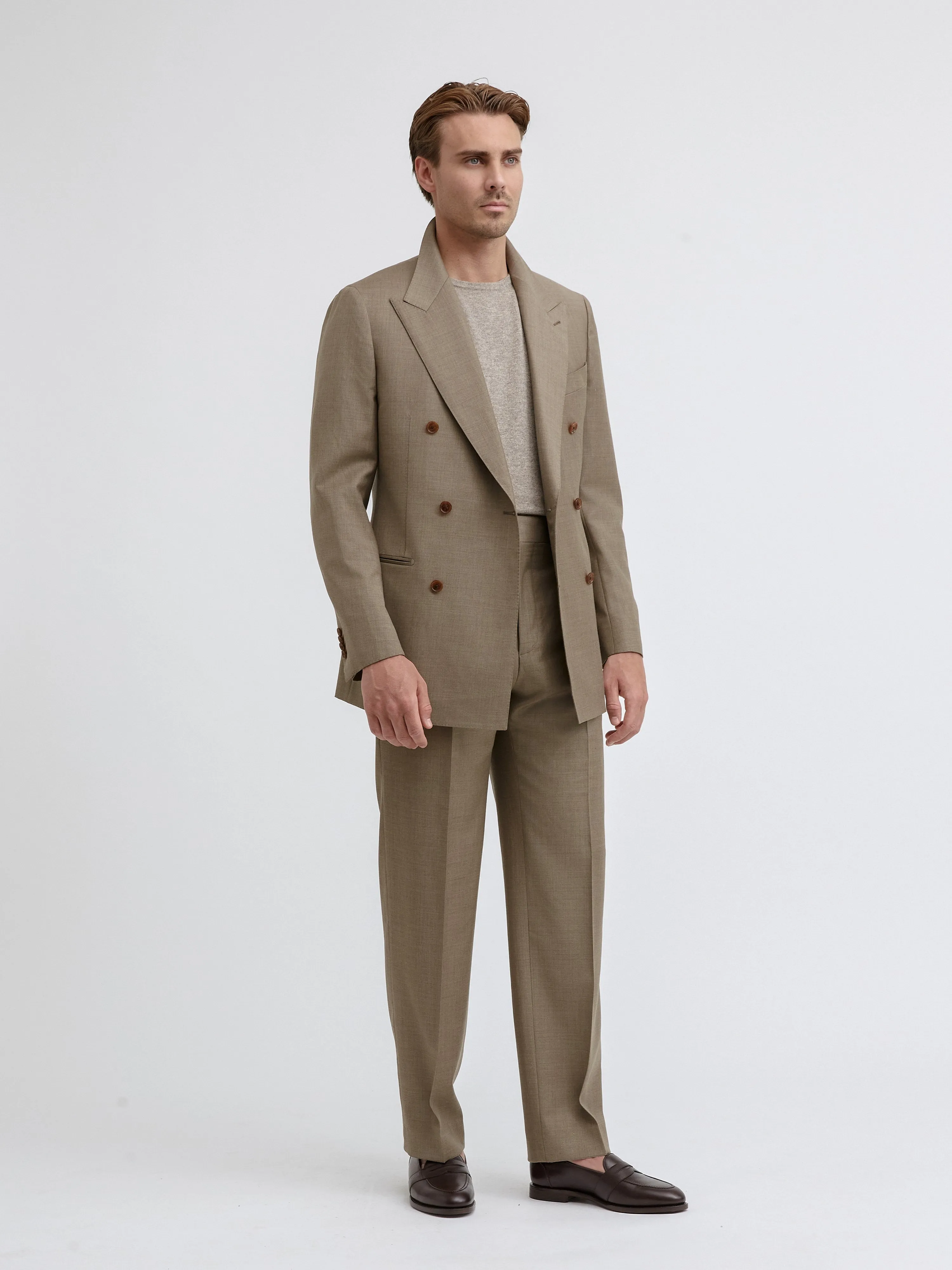 Taupe S130 Wool Suit
